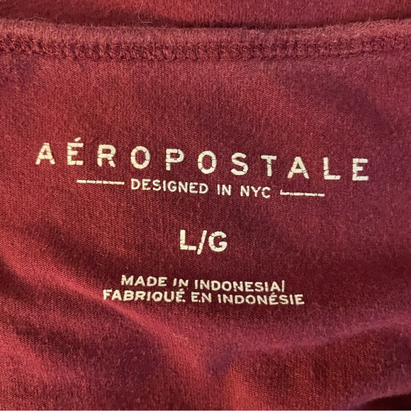 Aeropostale Casual Solid Red High Neck Pullover Sleeveless Cropped Tank Top - Picture 4 of 5